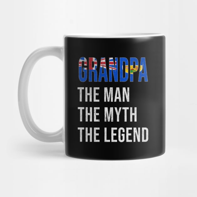 Grand Father Turks And Caicos Grandpa The Man The Myth The Legend - Gift for Turks And Caicos Dad With Roots From  Turks And Caicos by Country Flags